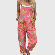 Women’s Comfortable Printed Wide-Leg Jumpsuit