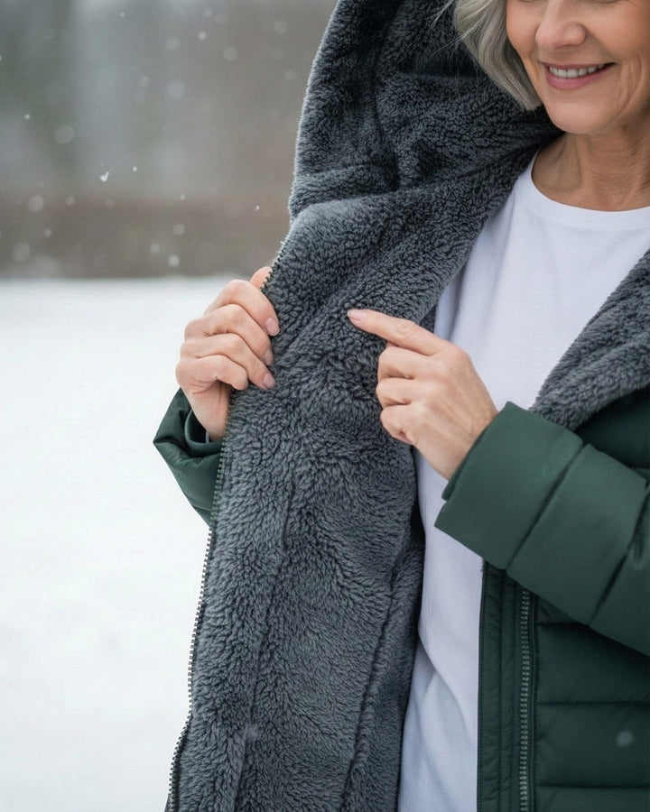 Women’s Fleece Lined Hooded Puffer Coat