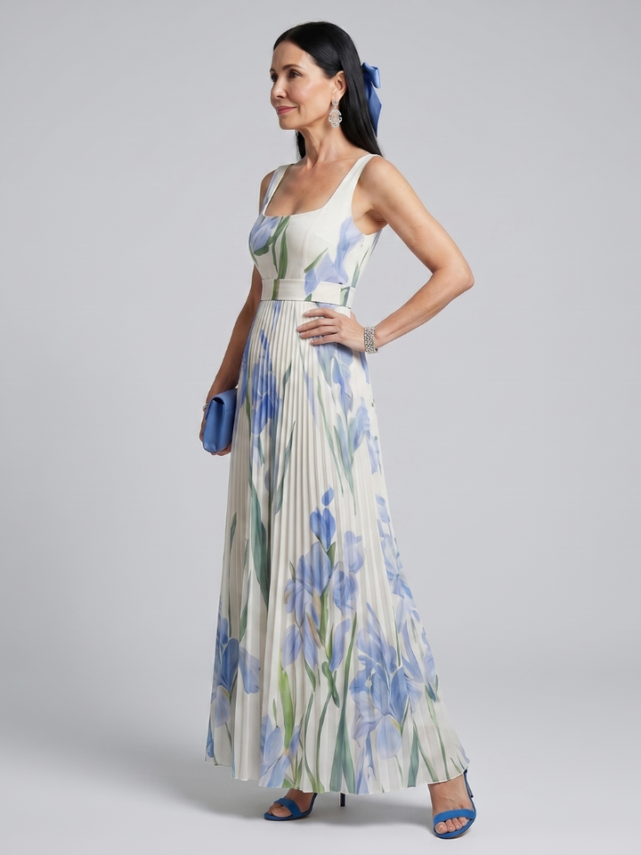 Women’s Square Neck Floral Midi Dress
