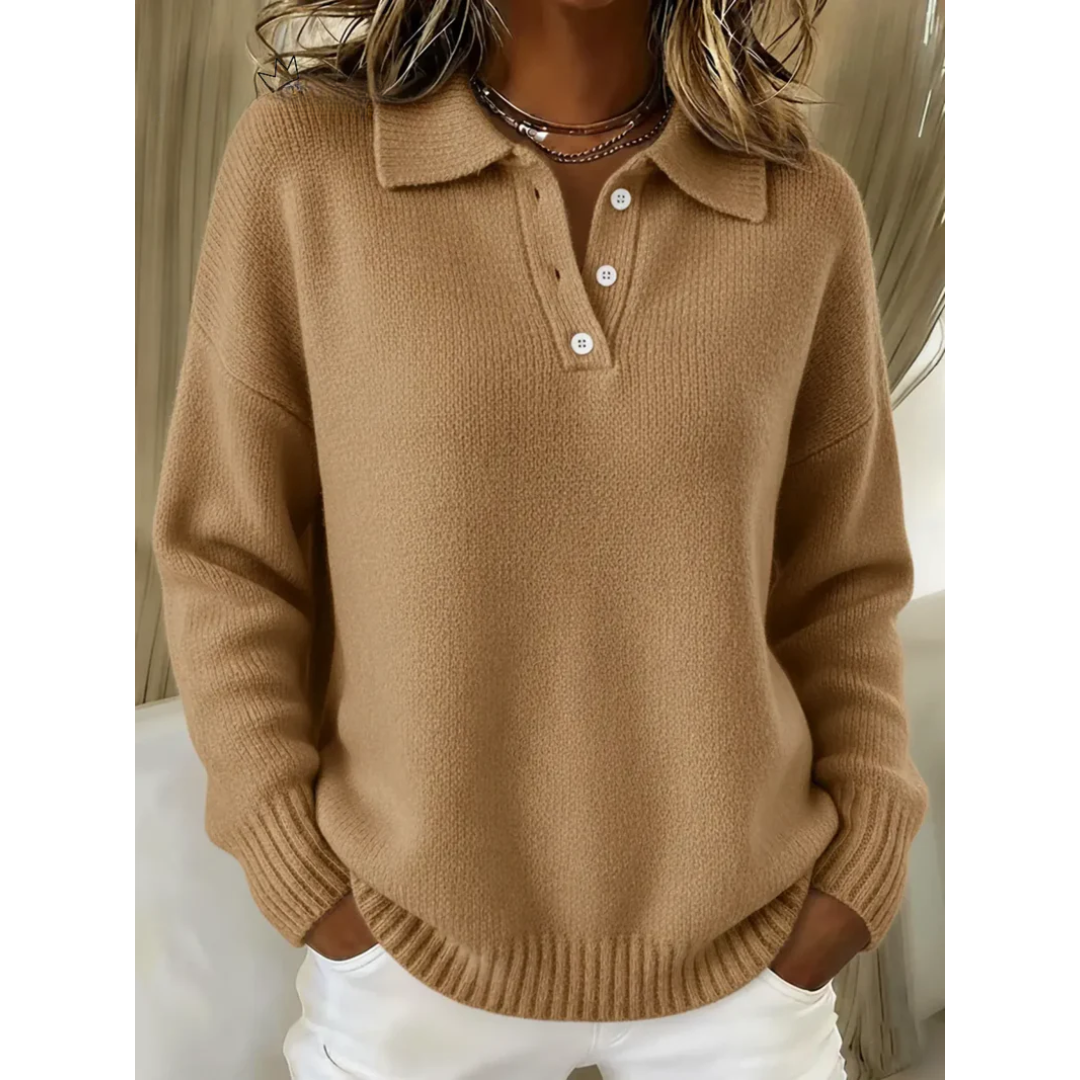 Women’s Collared Button Up Knit Sweater