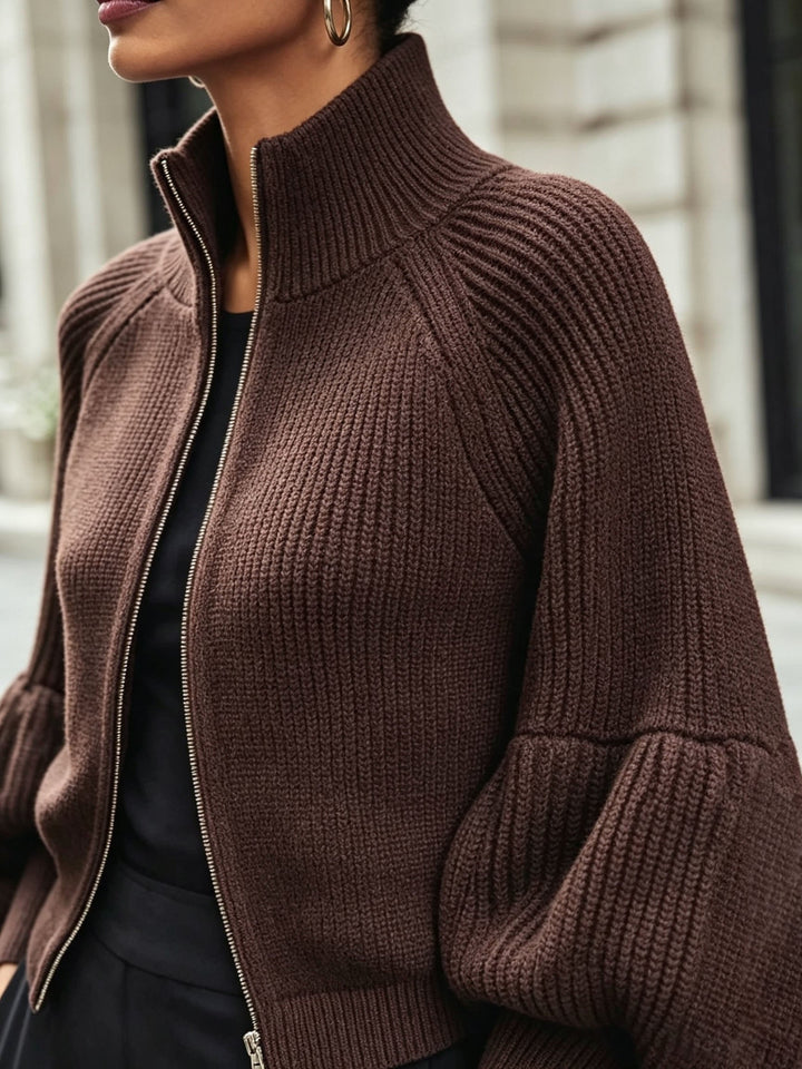 Women’s Slim Fit Zip-Up Cardigan