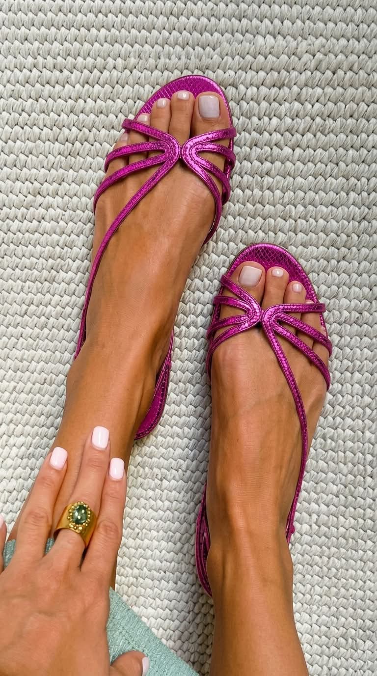 Women’s Gold Open-Toe Sandals