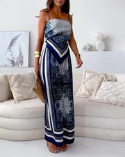 Women’s Lace-Up Two-Piece Vest And Pants Set