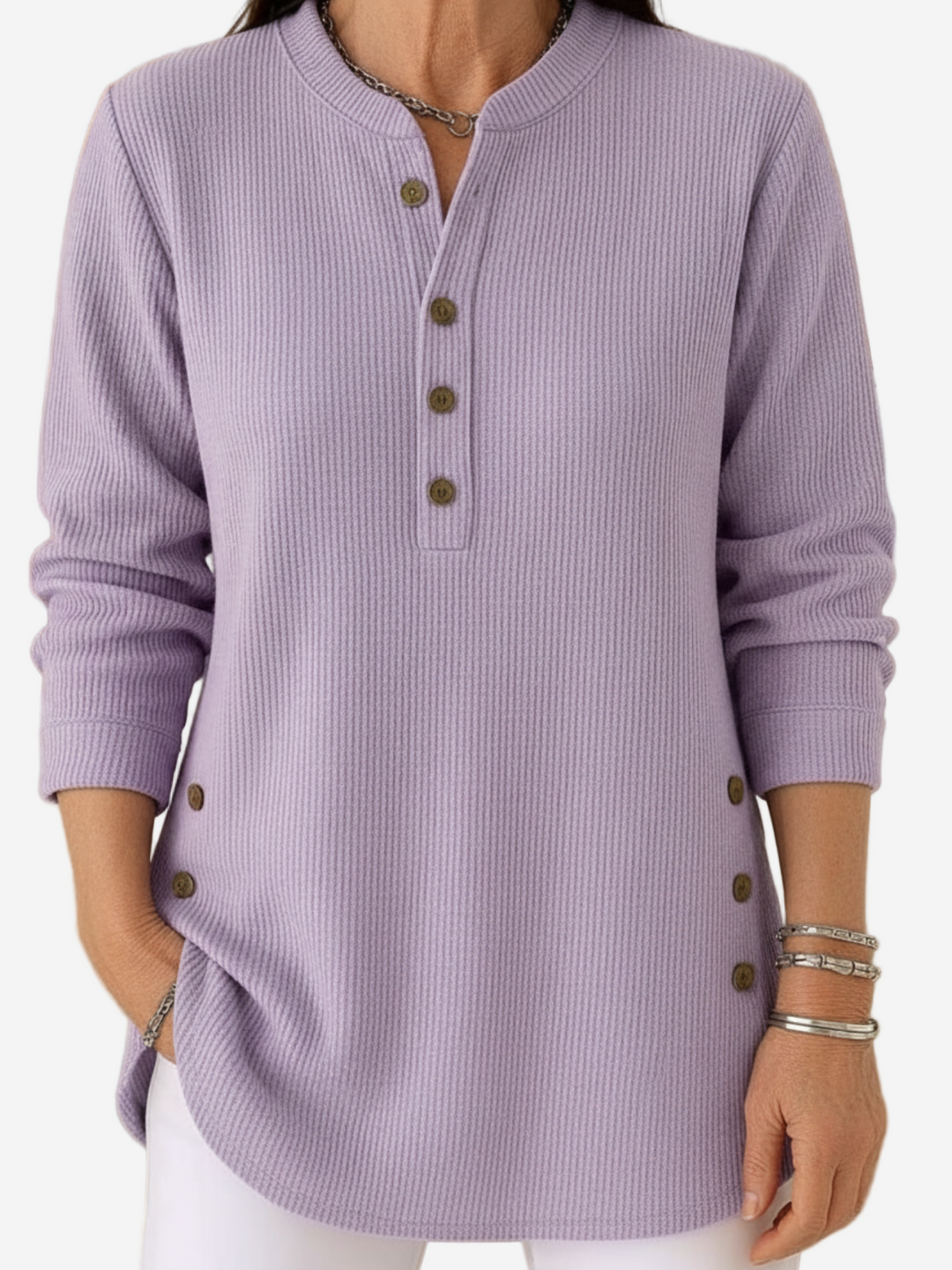 Women’s Long Sleeve Solid Knit Sweater
