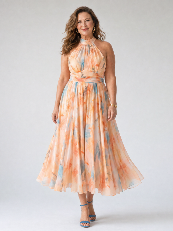 Women’s Halter Neck Midi Dress