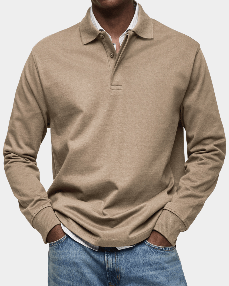 Men’s Long Sleeve Classic Fit Polo Shirt