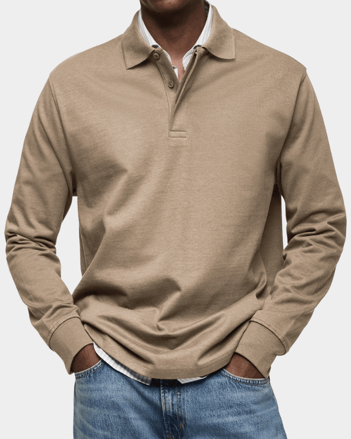 Men’s Long Sleeve Classic Fit Polo Shirt