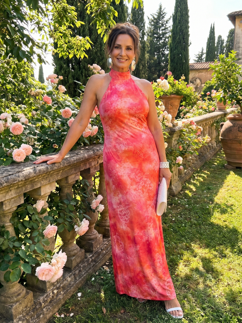 Women’s Halter Printed Maxi Dress