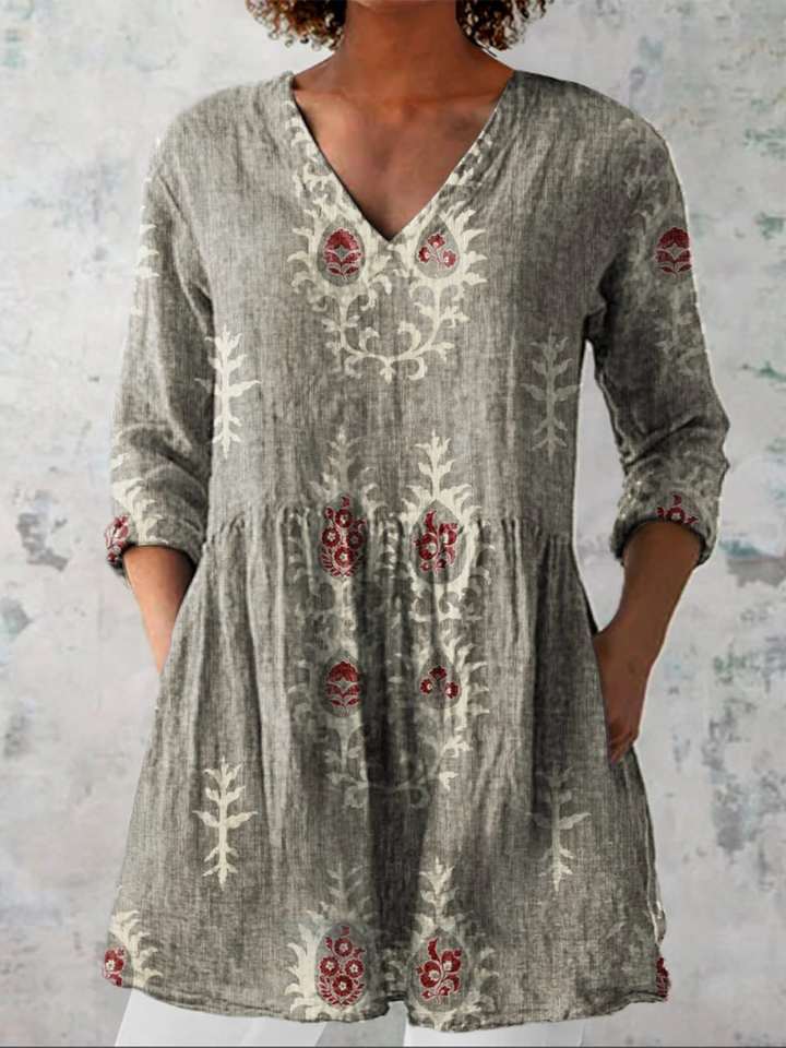 Women’s Longline V-Neck Blouse
