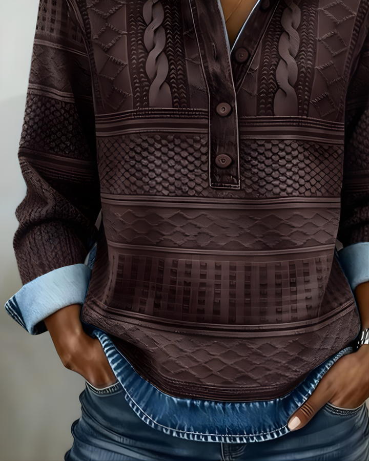 Men’s Half-Button Collared Pullover Sweatshirt