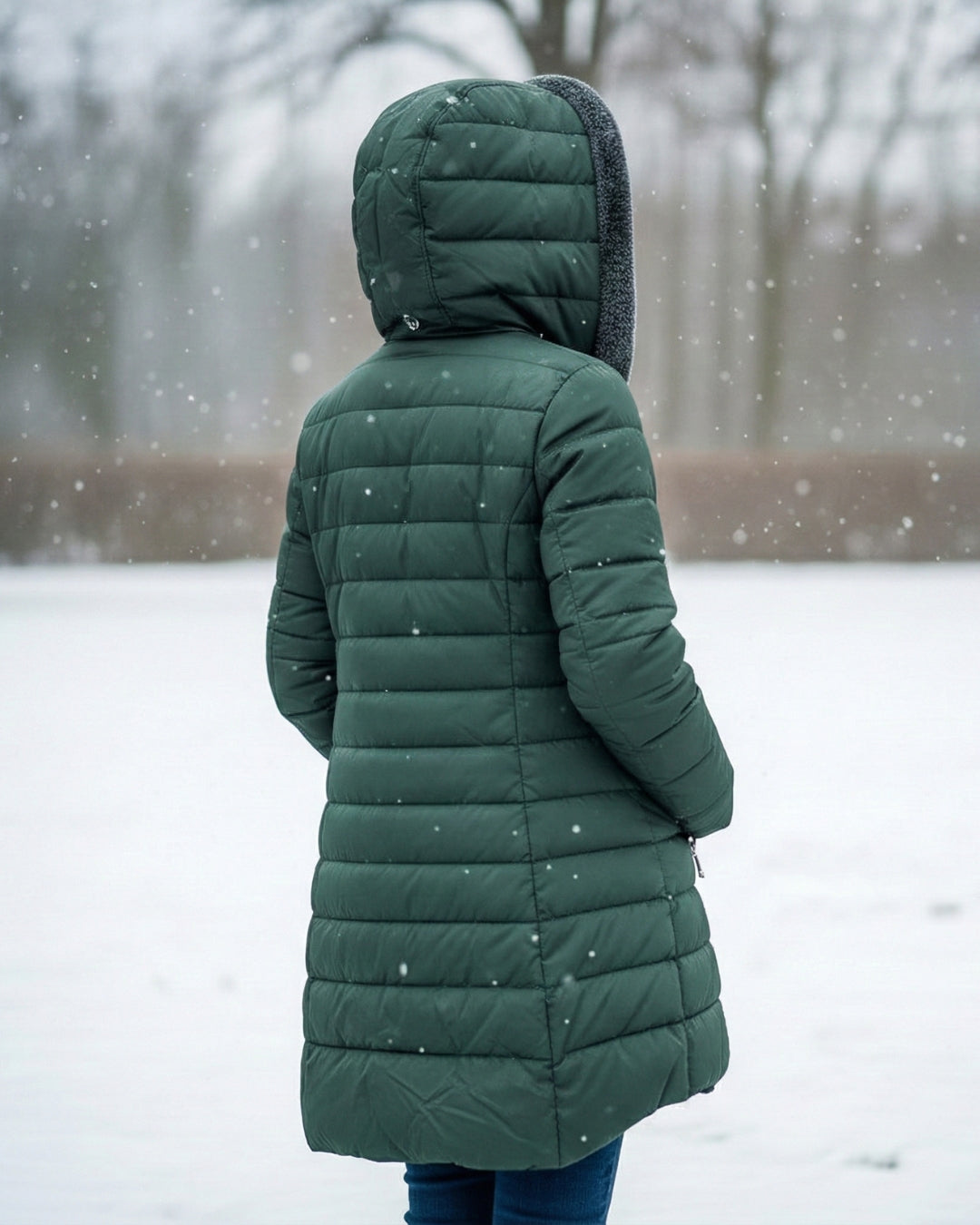 Women’s Fleece Lined Hooded Puffer Coat