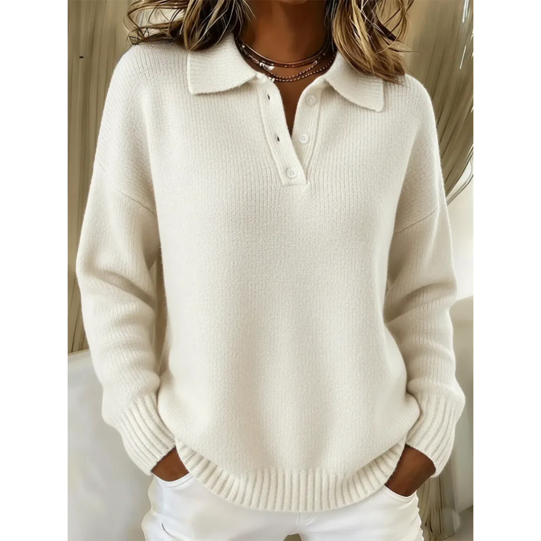 Women’s Collared Button Up Knit Sweater