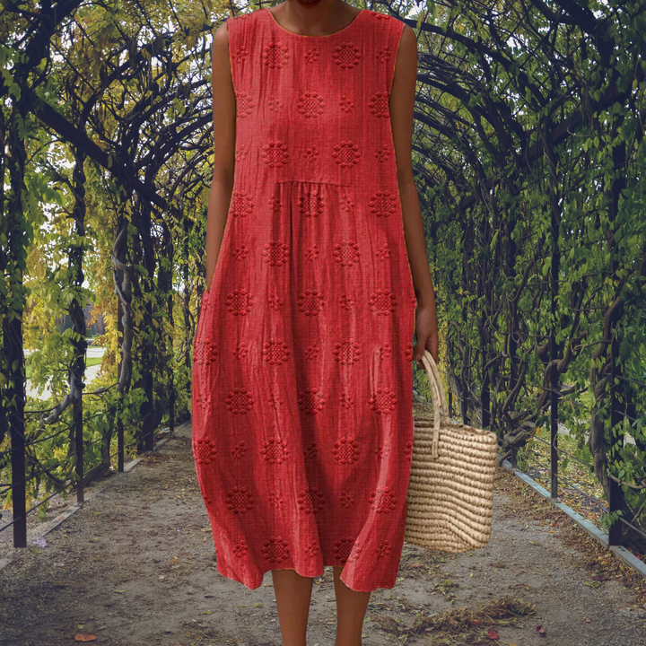 Women’s Elegant Sleeveless Dress With Pockets