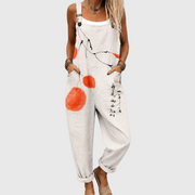 Comfortable Printed Overalls
