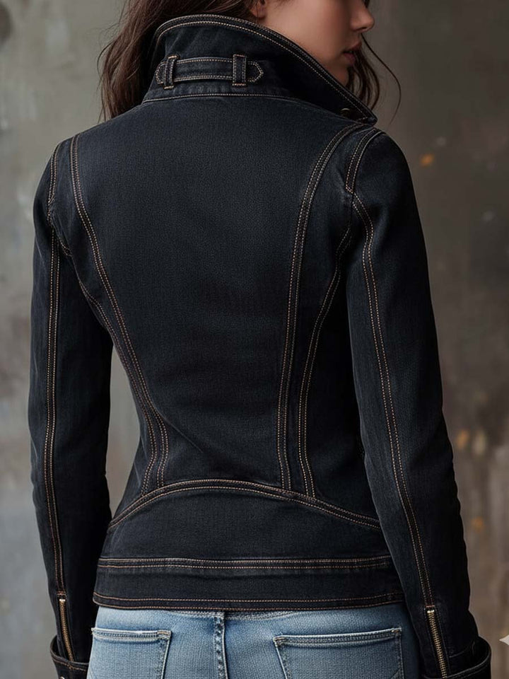 Women’s Vintage Washed Moto Jacket