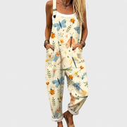 Women’s Relaxed Fit Printed Overalls
