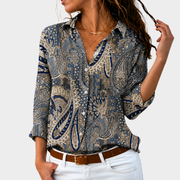 Women’s Paisley Print Boho Blouse