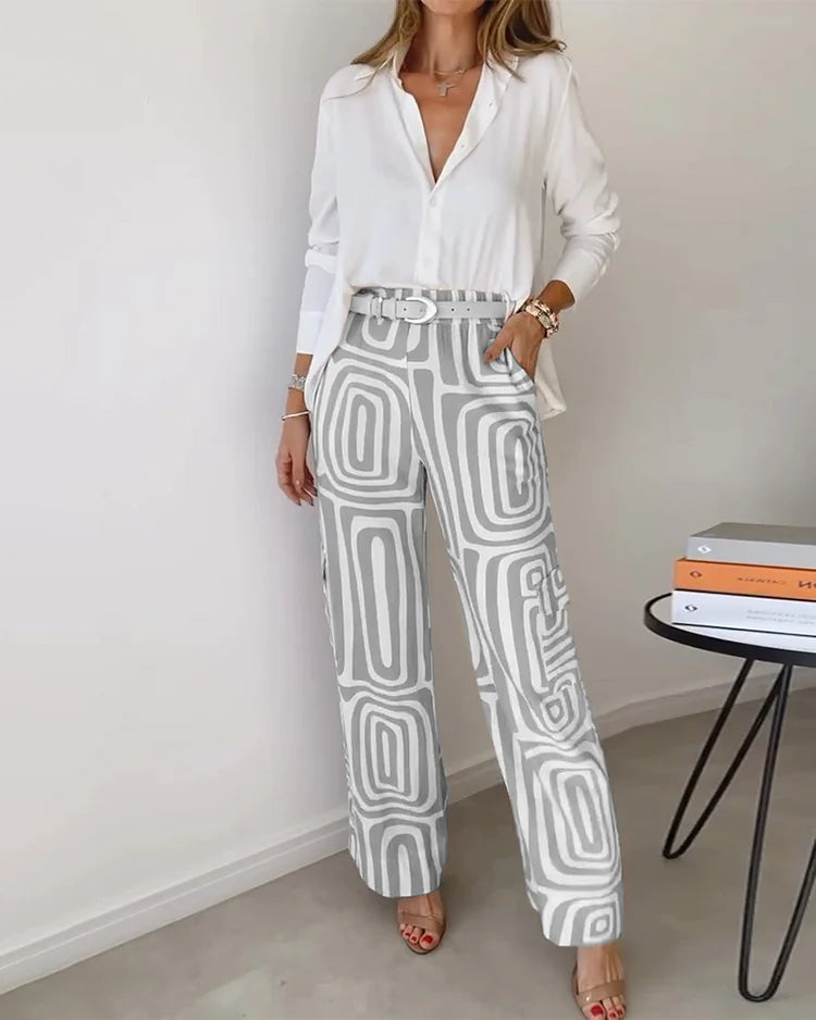 Women’s Belted Two Piece Lounge Set