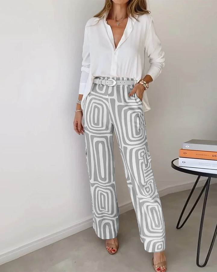 Women’s Belted Two Piece Lounge Set