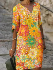 Women’s Floral Print Midi Dress
