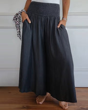 Women’s High-Waisted Wide-Leg Stretch Pants