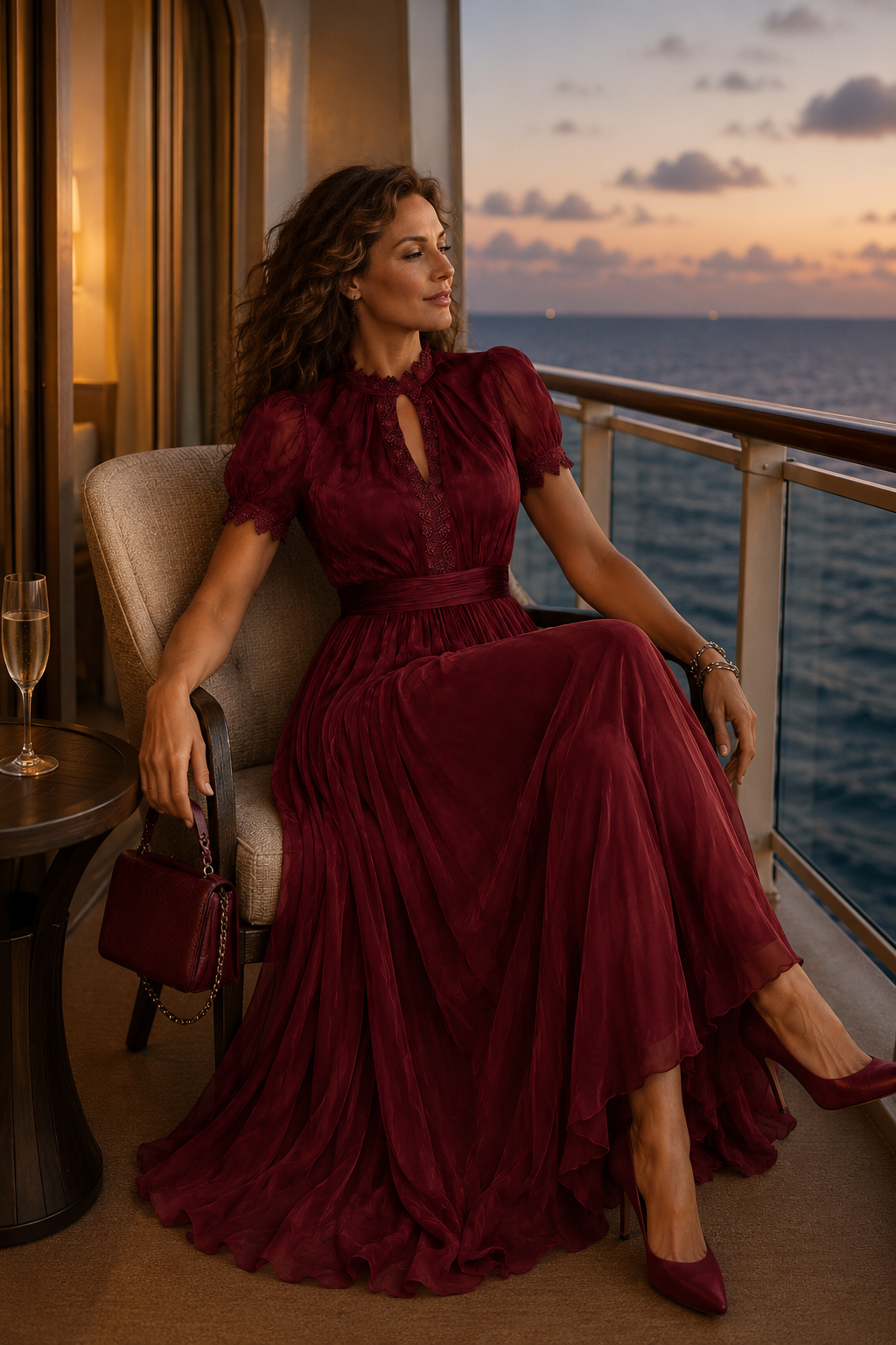 Women’s Elegant Flowing Maxi Dress