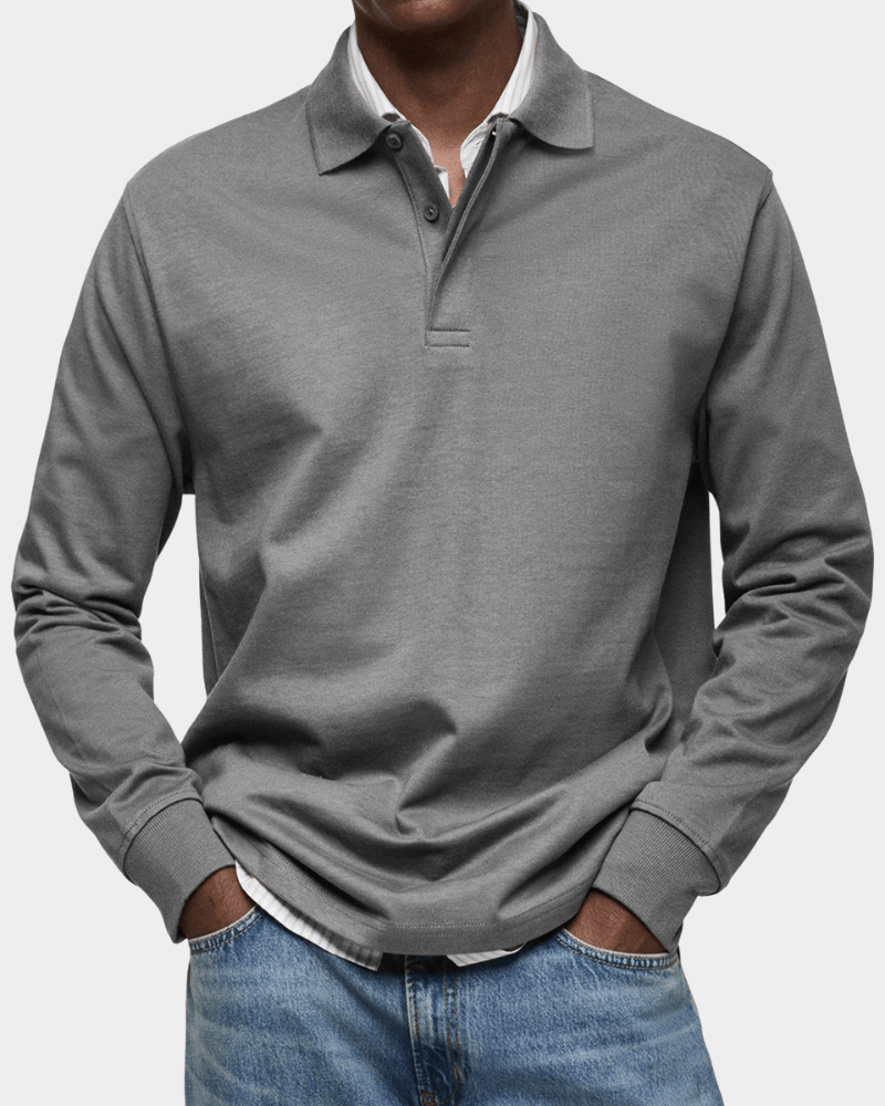 Men’s Long Sleeve Classic Fit Polo Shirt