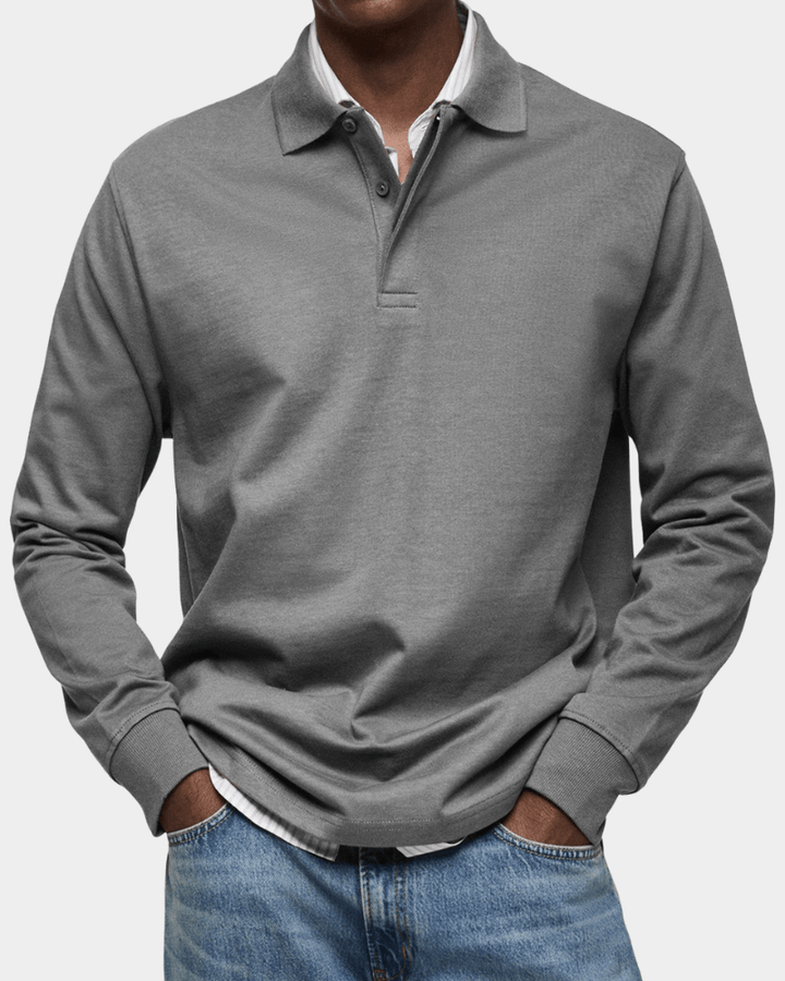Men’s Long Sleeve Classic Fit Polo Shirt