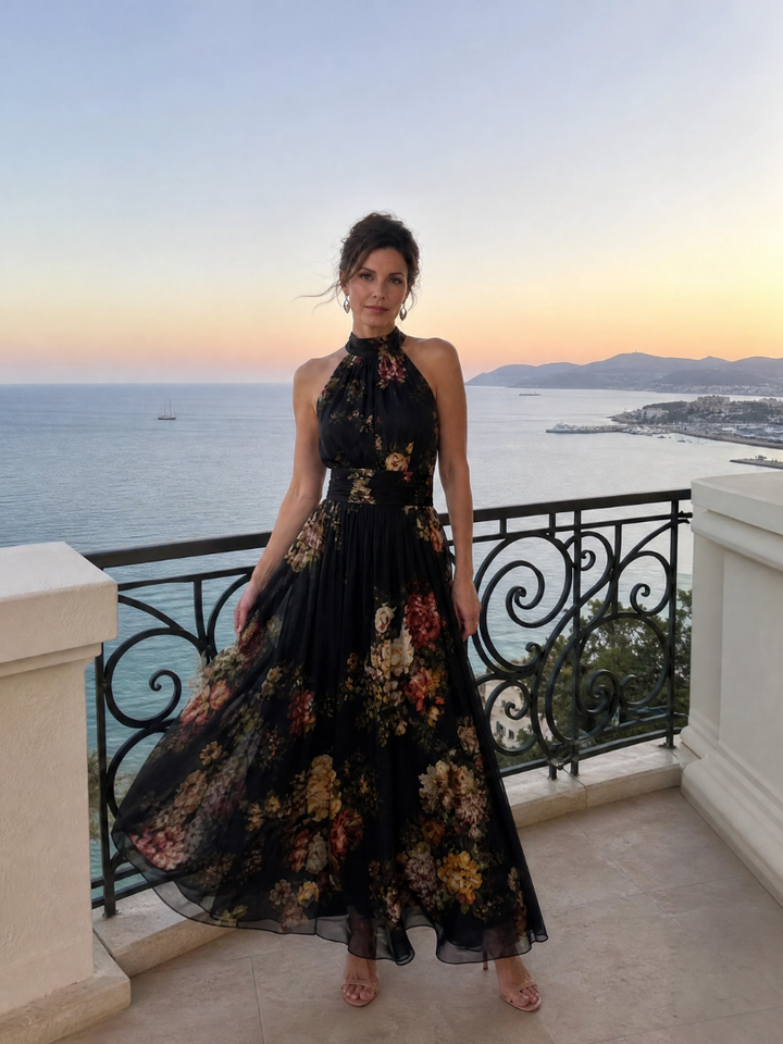 Women’s Floral Halter Midi Dress