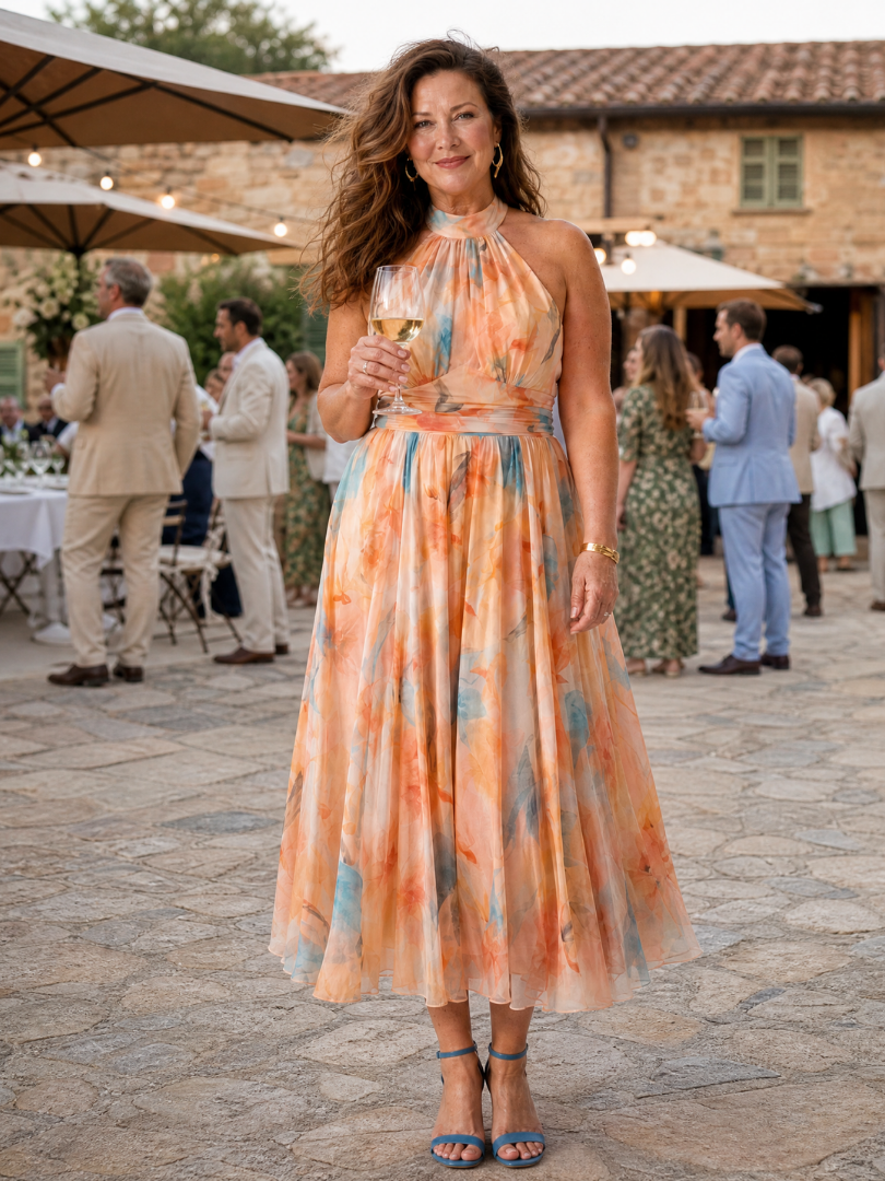 Women’s Halter Neck Midi Dress