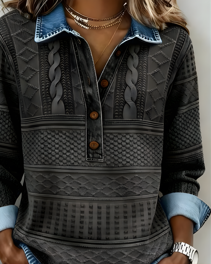 Men’s Half Button Collared Sweatshirt