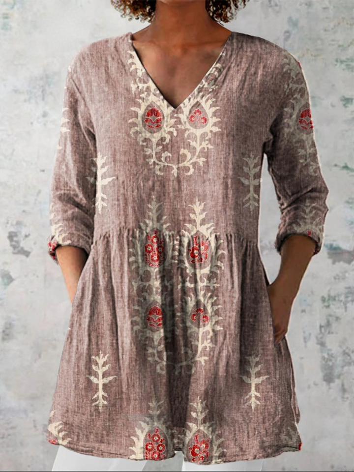 Women’s Longline V-Neck Blouse
