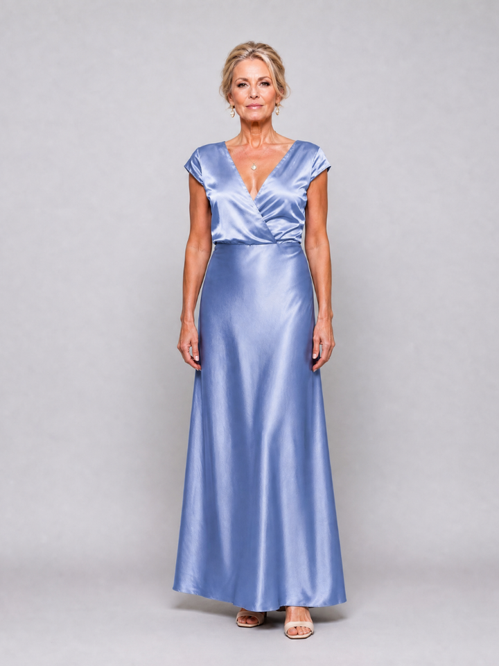 Women’s Wrap Short Sleeve Maxi Dress