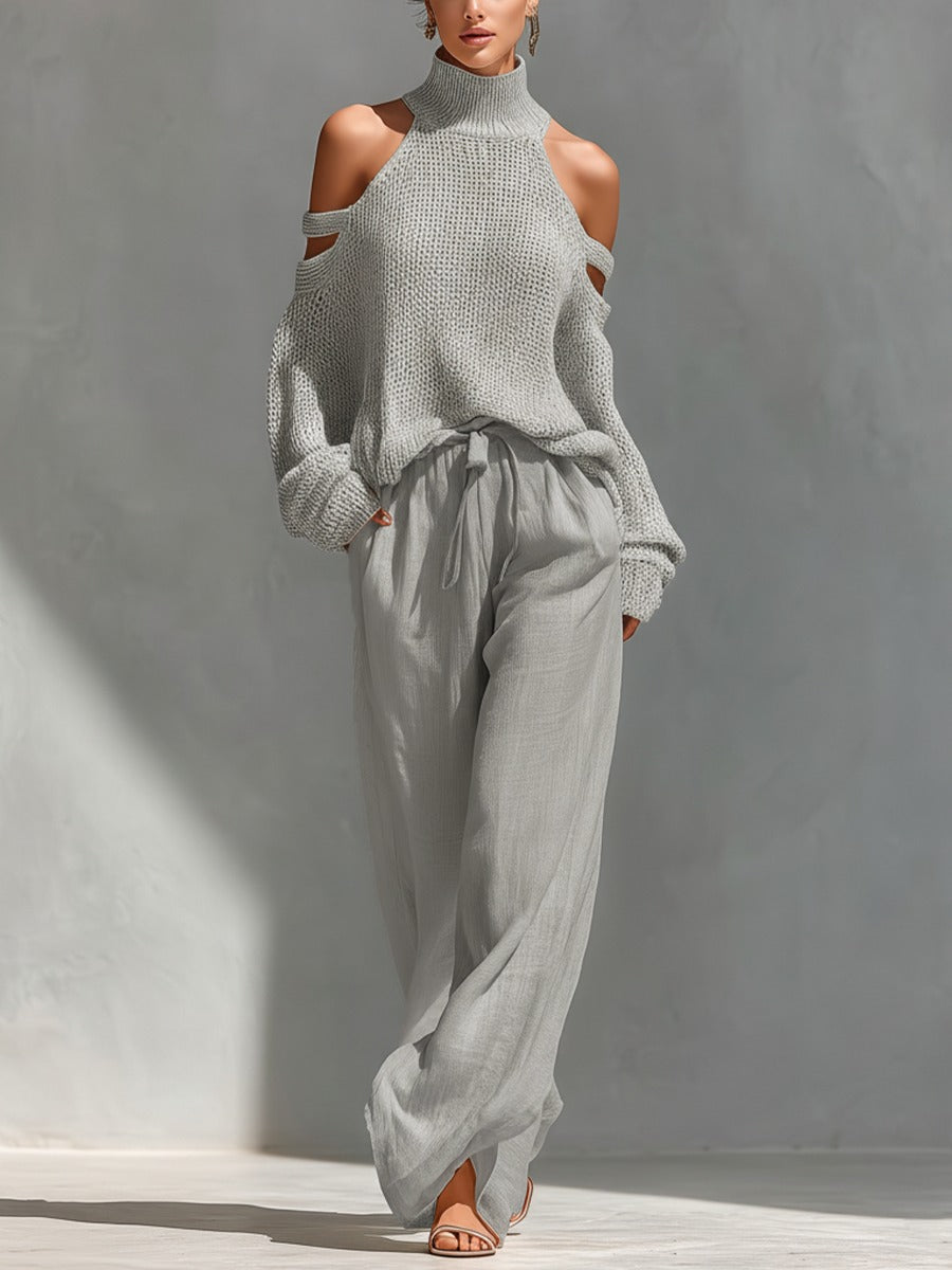 Women’s Off-Shoulder Two-Piece Set