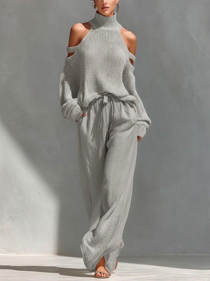 Women’s Off-Shoulder Two-Piece Set