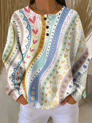 Women’s Colorful Striped Knit Sweater