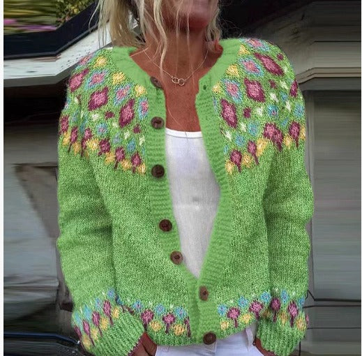 Women’s Retro Button Front Knit Cardigan
