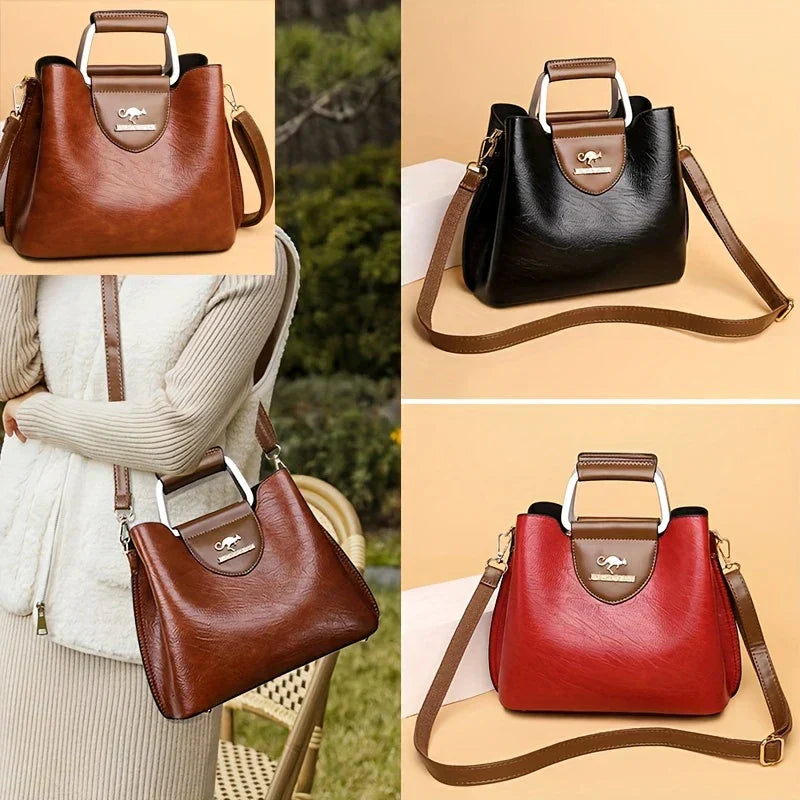 Women’s Drawstring Crossbody Bucket Bag