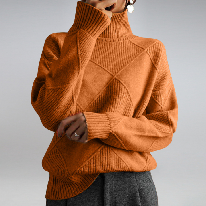 Women’s Ribbed Turtleneck Pullover Sweater