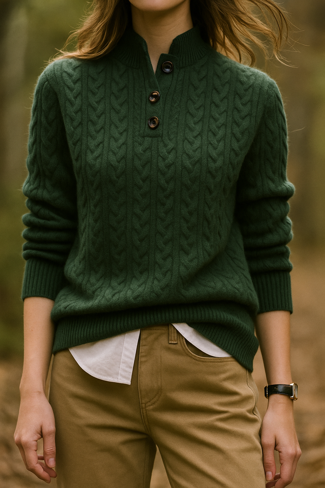 Women’s Textured Cable Knit Sweater