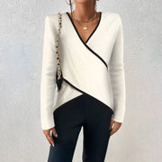 Women’s V-Neck Knit Pullover Sweater