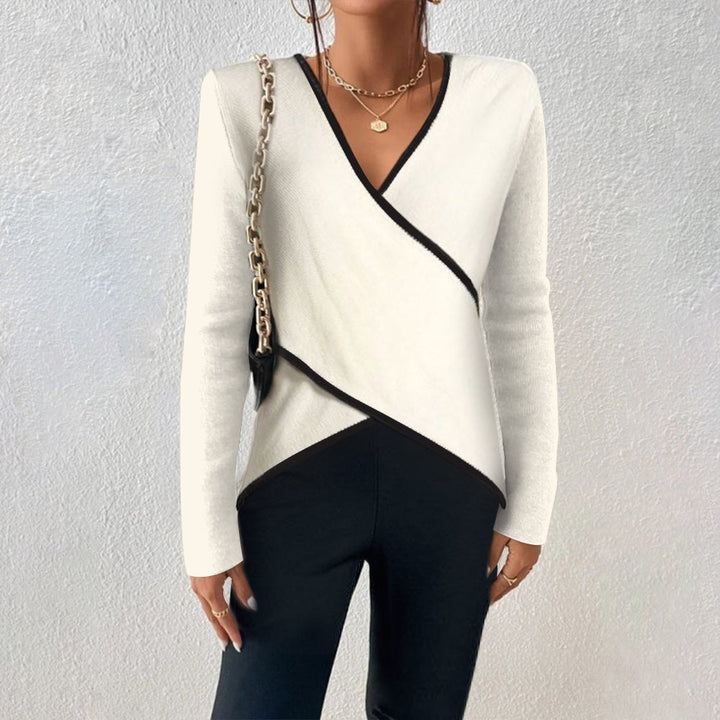 Women’s V-Neck Knit Pullover Sweater