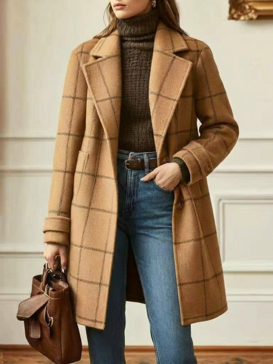 Women’s Plaid Long Coat