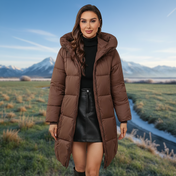 Women’s Hooded Longline Puffer Coat