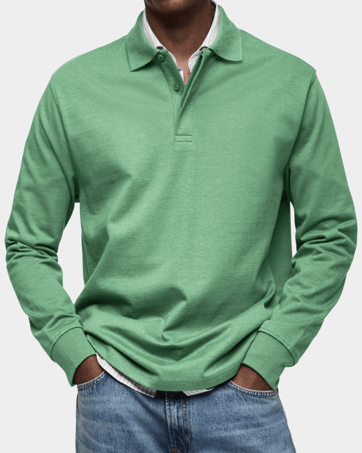 Men’s Long Sleeve Classic Fit Polo Shirt