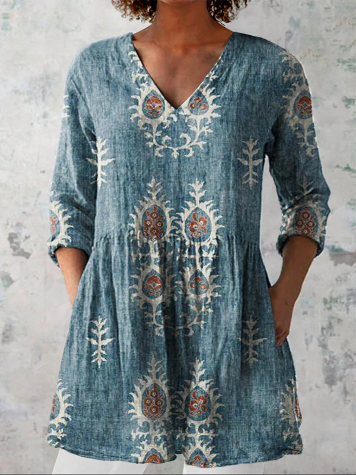 Women’s Longline V-Neck Blouse