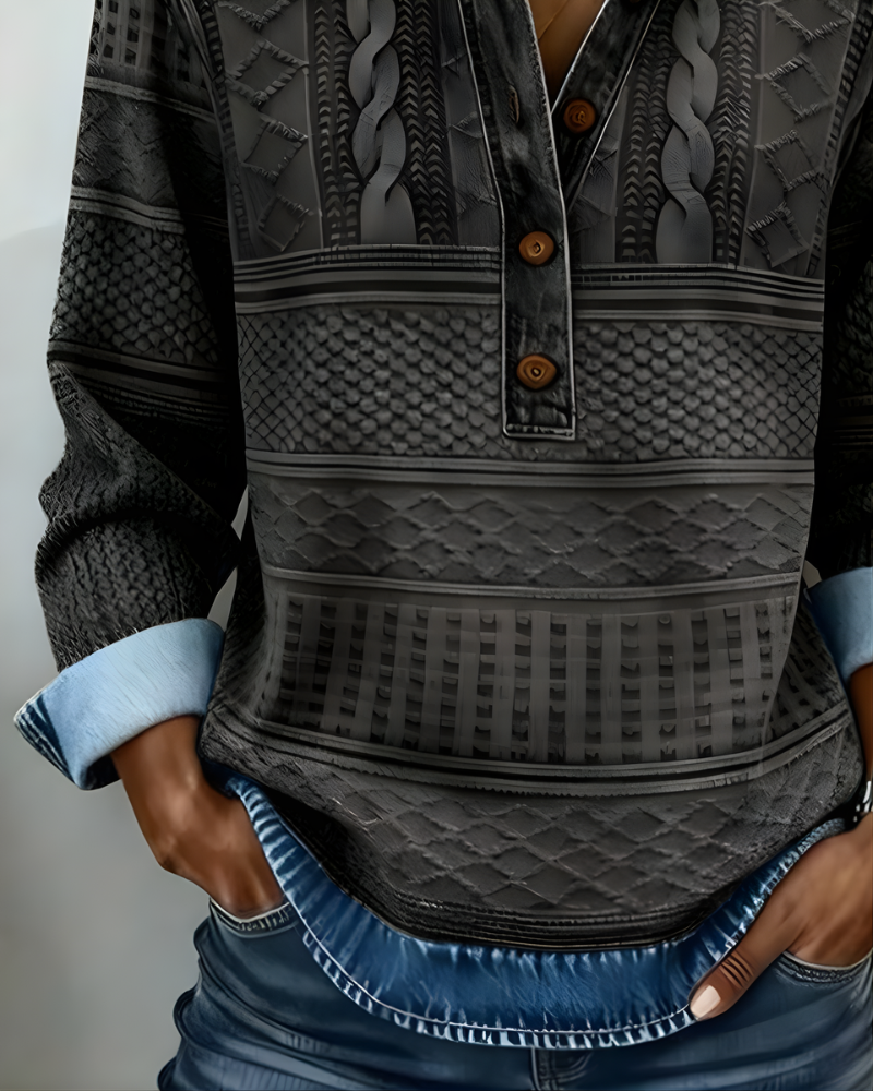 Men’s Half-Button Collared Pullover Sweatshirt