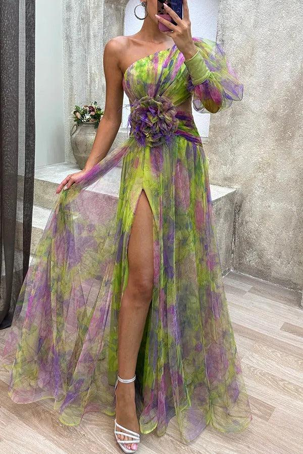 Women’s Summer Floral Pleated Maxi Dress