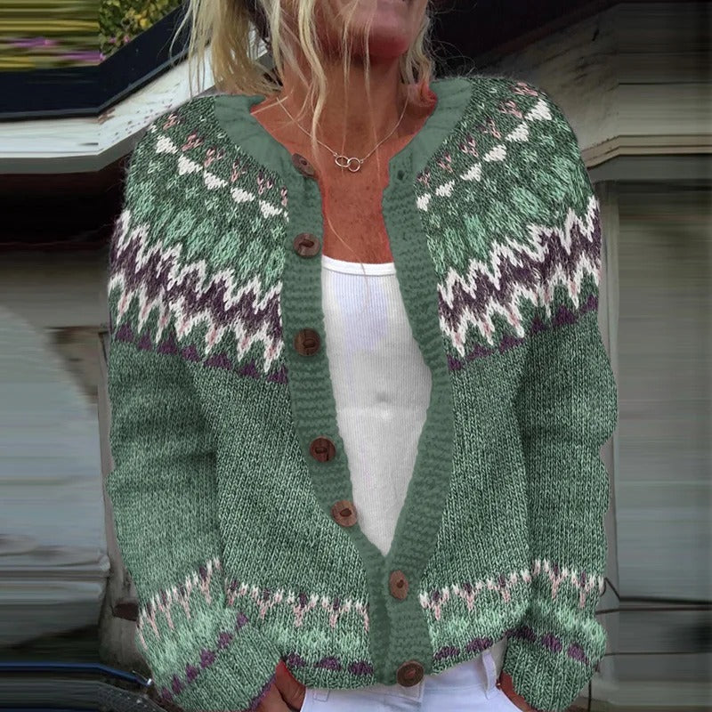 Women’s Retro Button Front Knit Cardigan