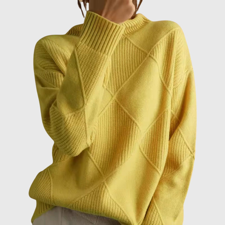 Women’s Geometric Turtleneck Sweater